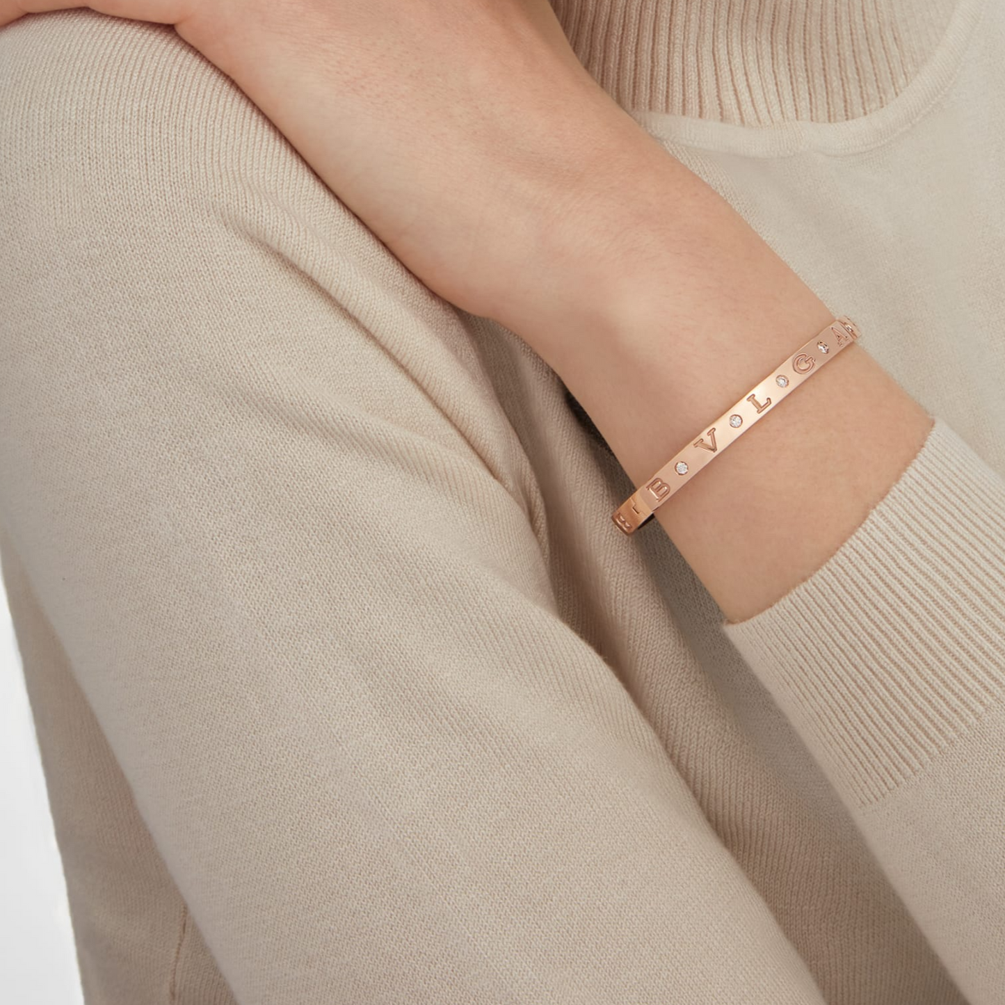 [Lumi Jewels]ZERO 1 PINK GOLD 12 DIAMONDS BRACELET