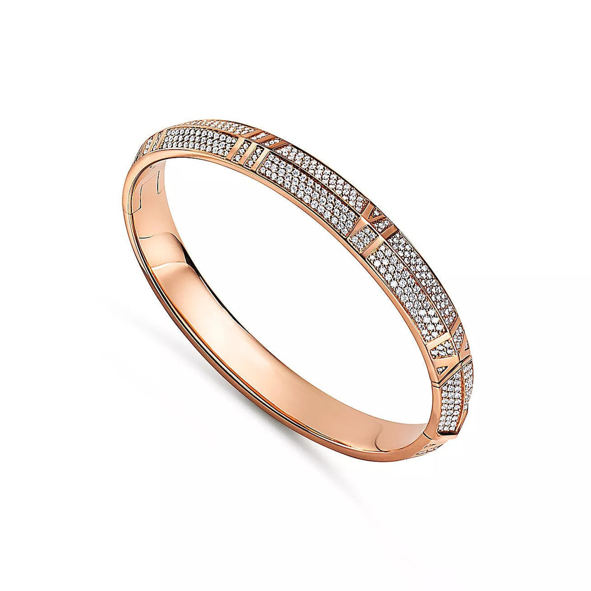 [Lumi Jewelry]ATLAS X PINK GOLD DIAMOND PAVED BRACELET