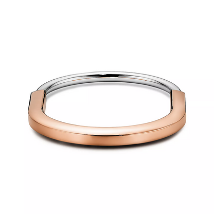 [Lumi Jewelry]LOCK BRACELET ROSE AND WHITE GOLD