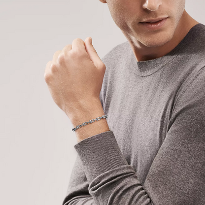 [Lumi Jewelry]HARDWEAR SMALL LINK 26 MOTIF SILVER BRACELET
