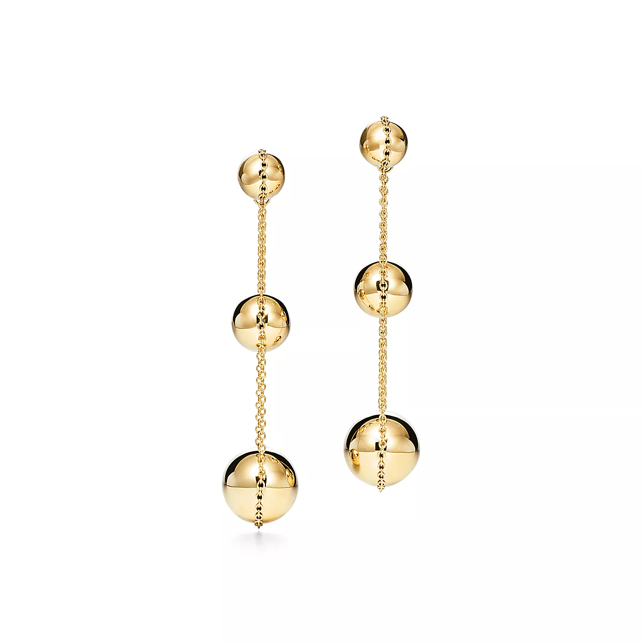 [Lumi Jewelry]TRIPLE DROP GOLD EARRINGS