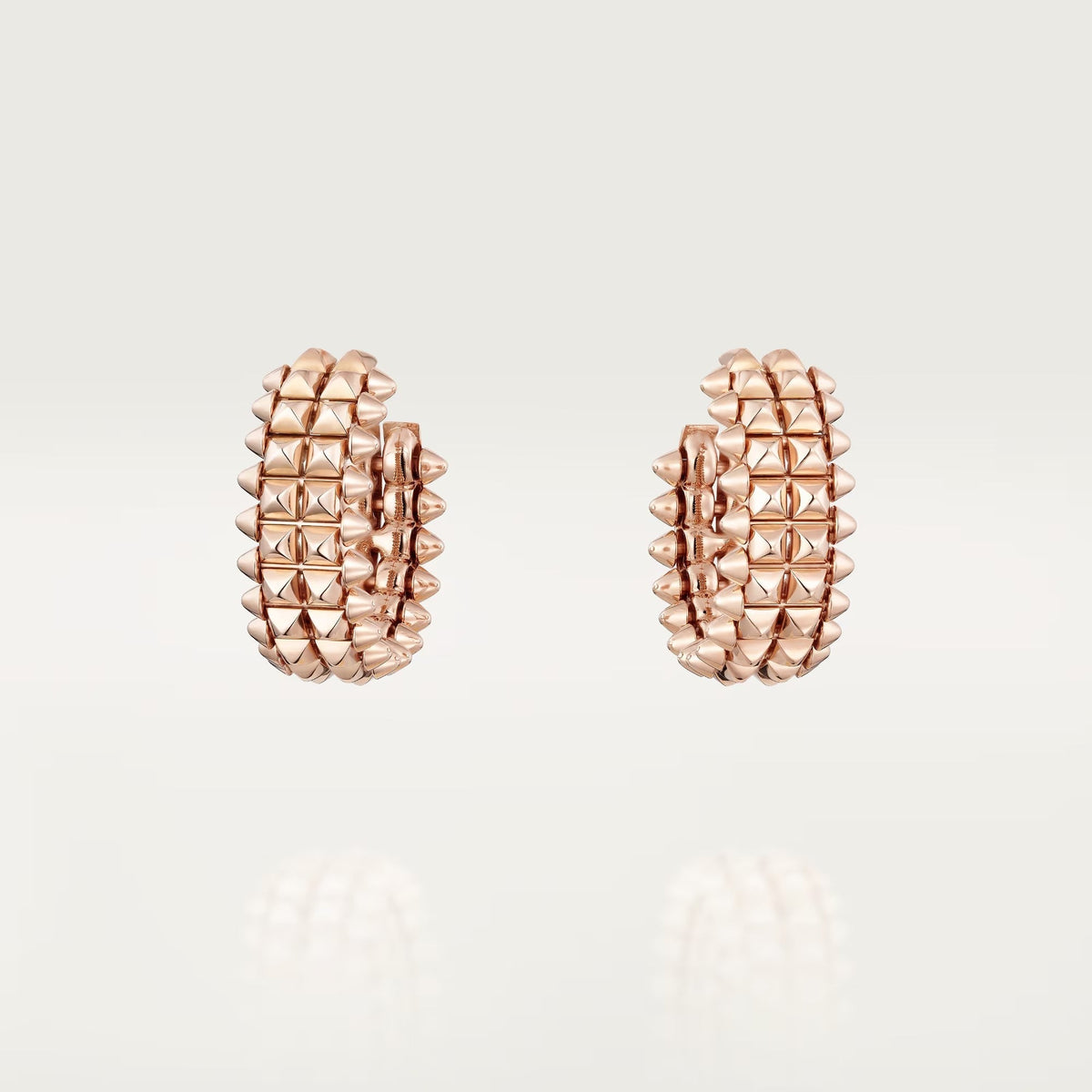 [Lumi Jewelry]CLASH 9.2MM DOUBLE ROW EARRINGS