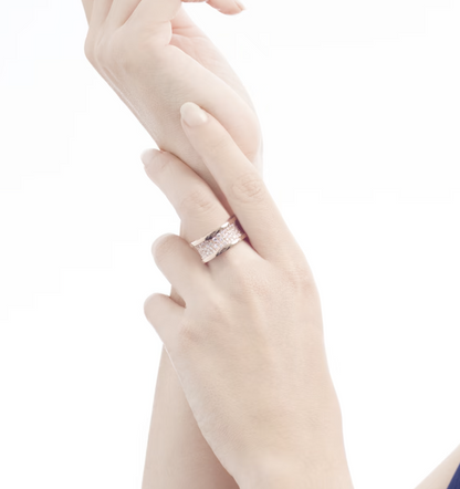 [Lumi Jewels]ZERO 1 WITH PAVED DIAMONDS ON THE SPIRAL RING