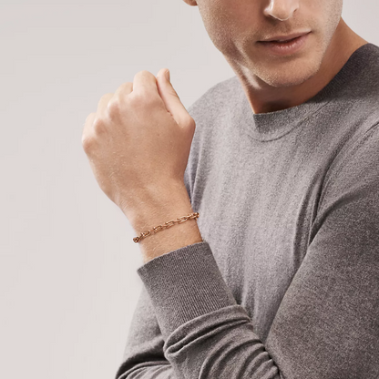 [Lumi Jewelry]HARDWEAR SMALL LINK 26 MOTIF PINK GOLD BRACELET