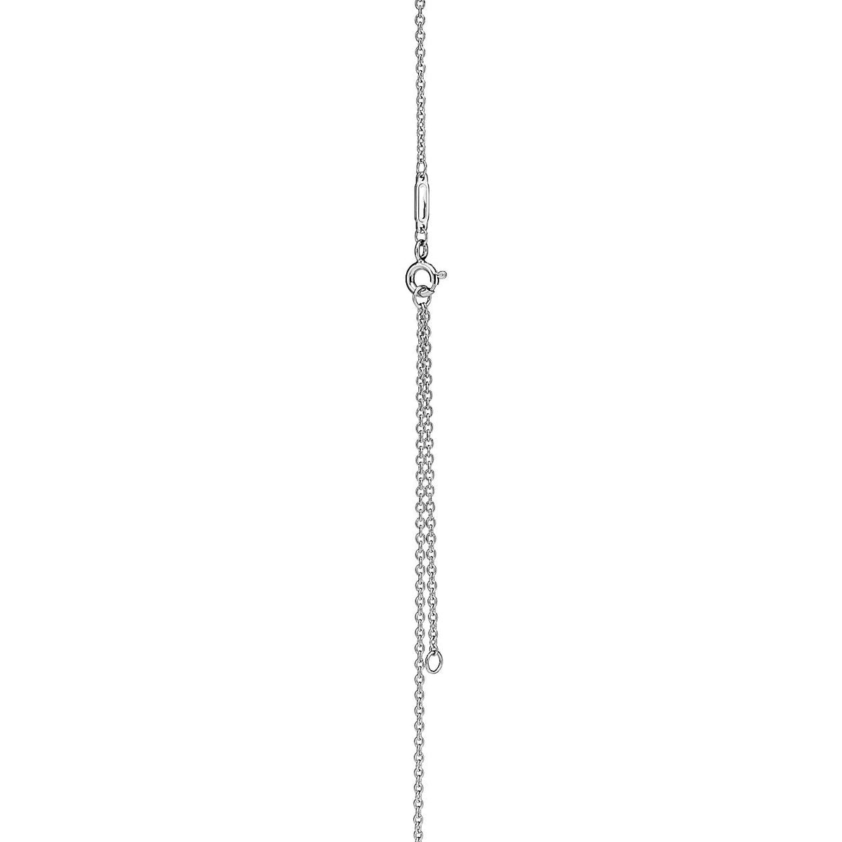 [Lumi Jewelry]KNOT PENDANT SILVER DIAMOND NECKLACE