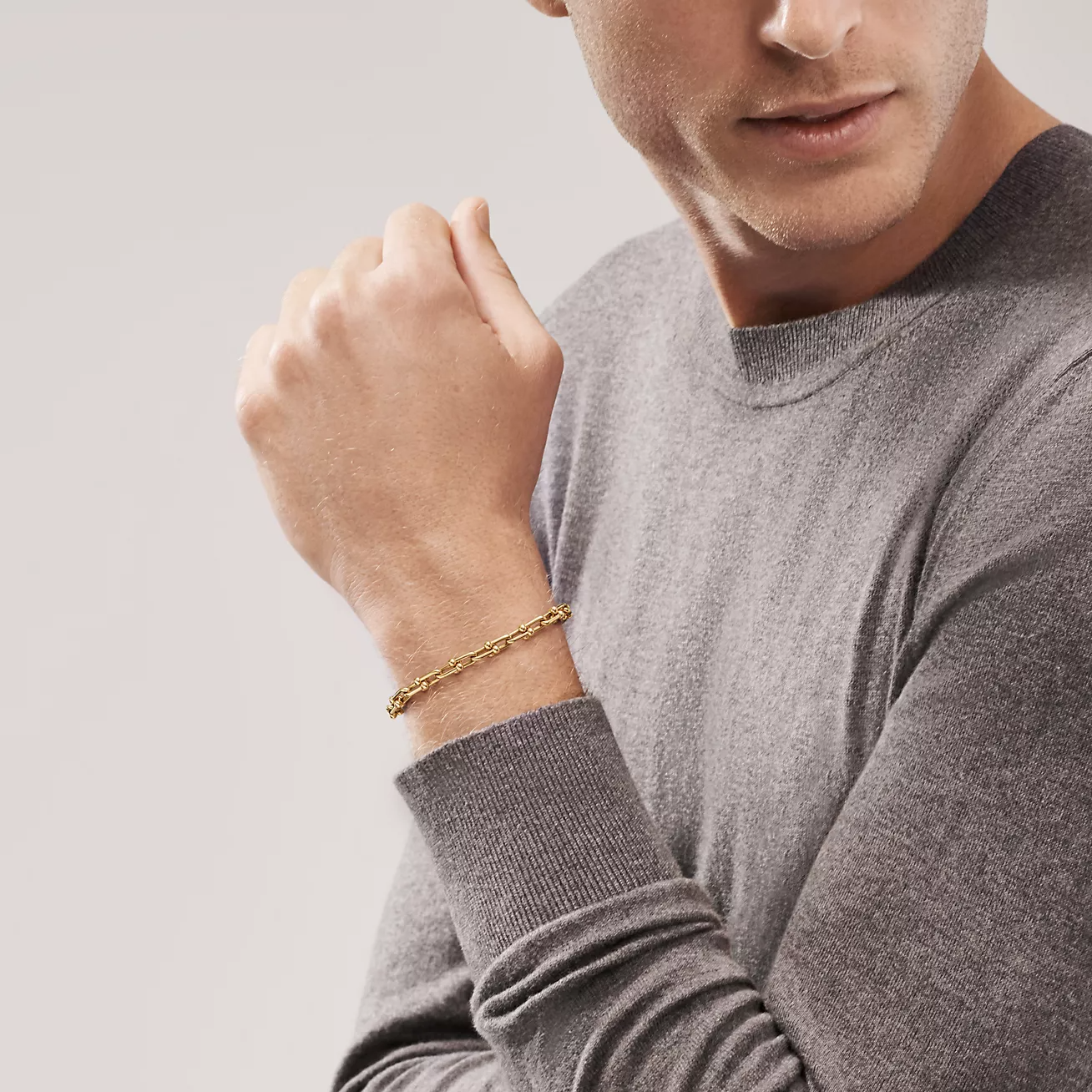 [Lumi Jewelry]HARDWEAR SMALL LINK 26 MOTIF GOLD BRACELET