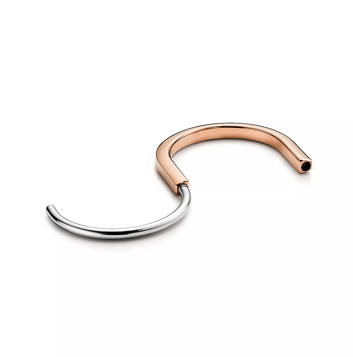 [Lumi Jewelry]LOCK BRACELET ROSE AND WHITE GOLD