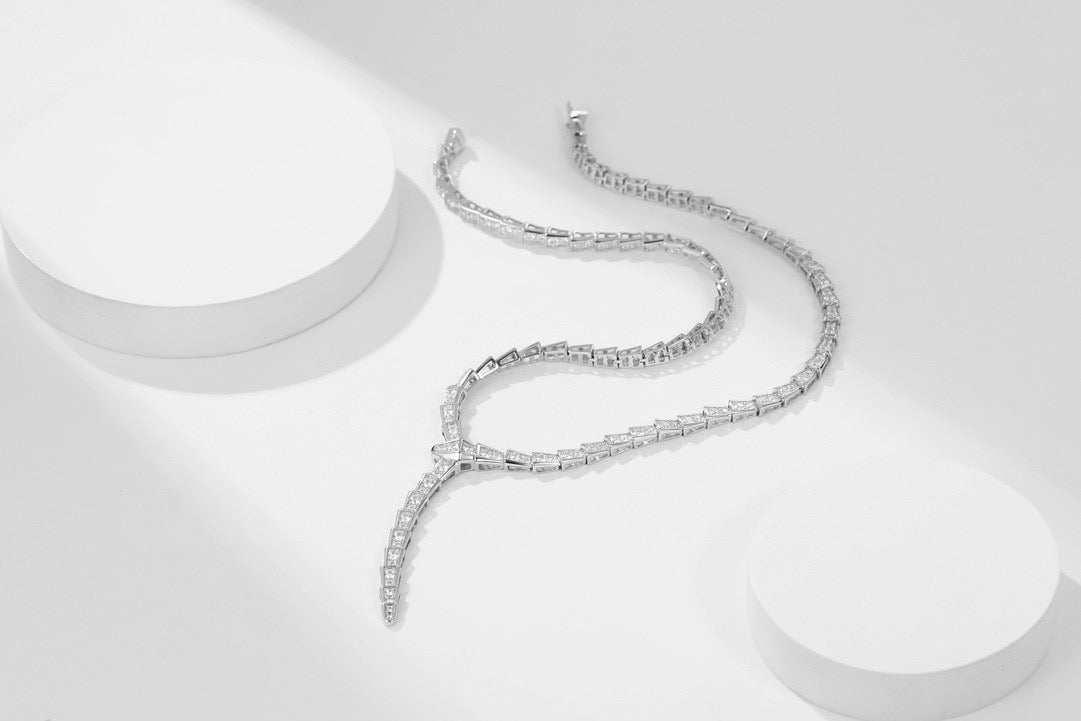 [Lumi Jewels]SERPENTI NECKLACE SILVER DIAMOND