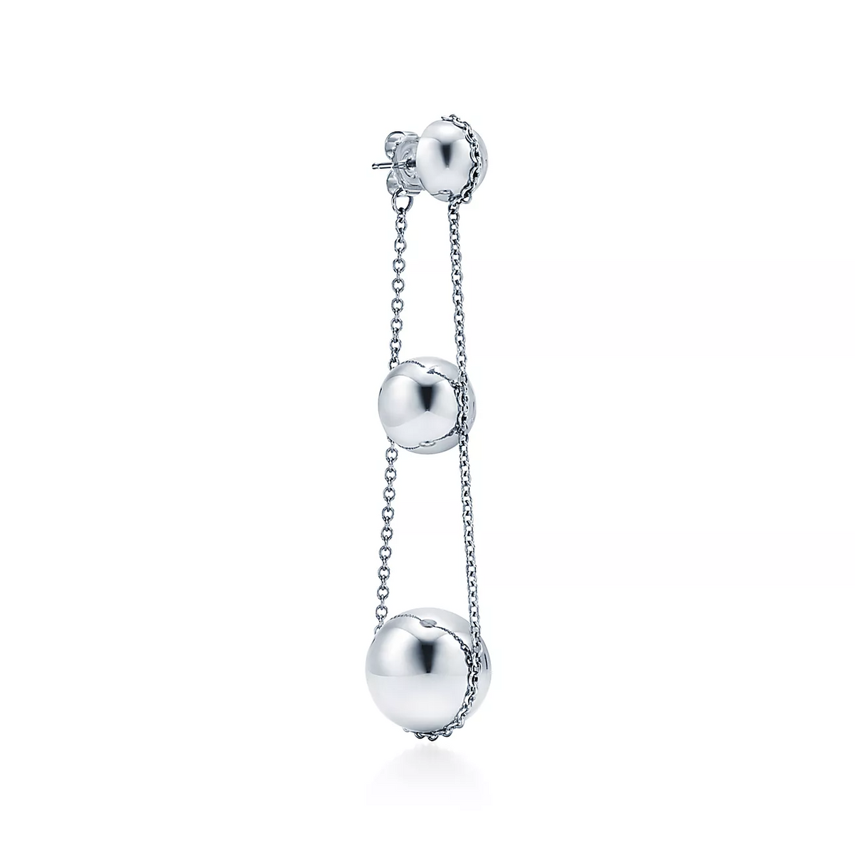 [Lumi Jewelry]TRIPLE DROP SILVER EARRINGS