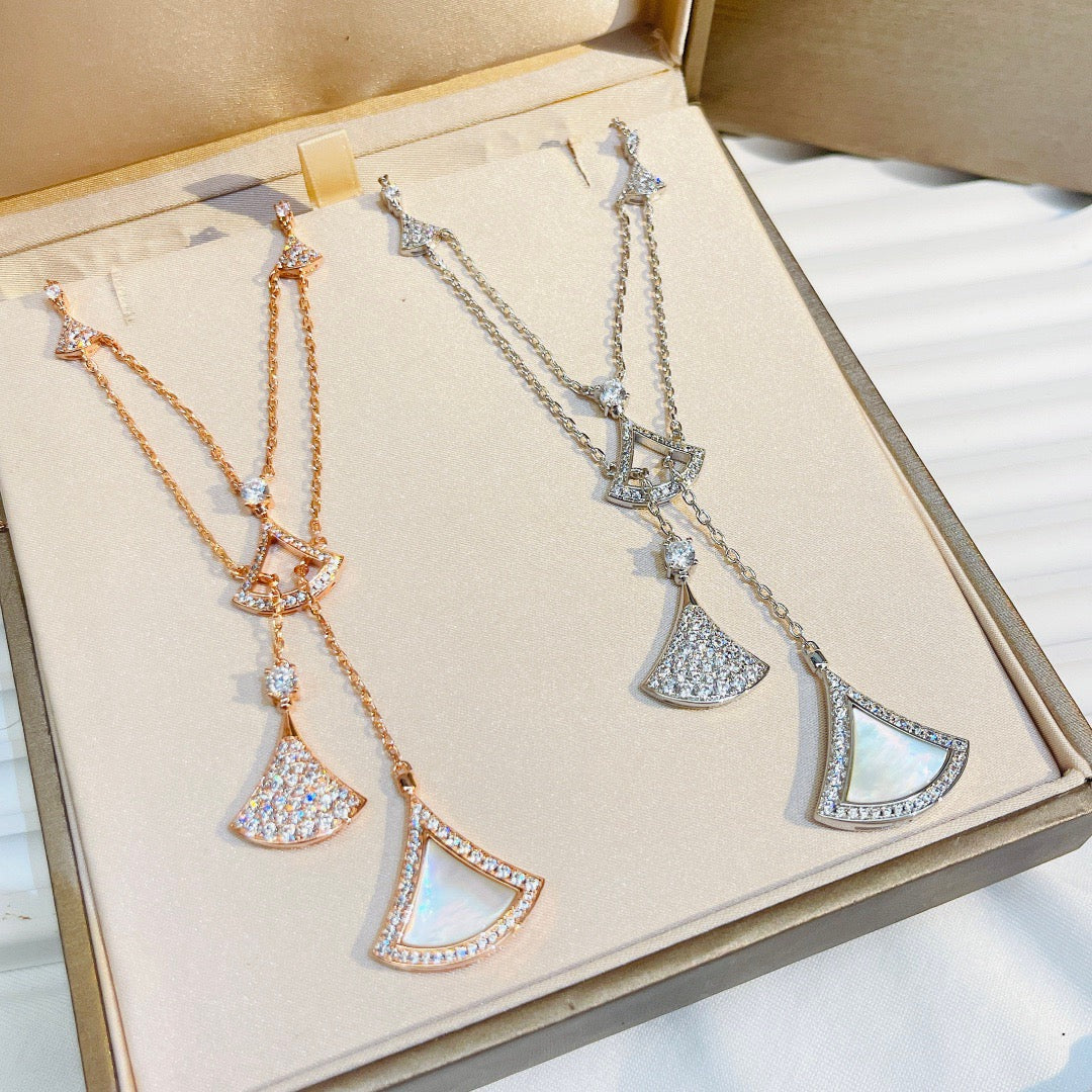 [Lumi Jewels]DREAM NECKLACE WHITE MOP FULL DIAMOND