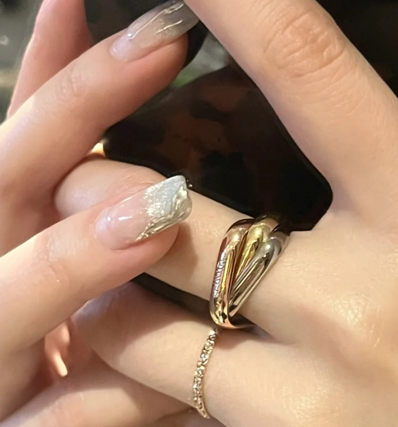 [Lumi Jewels]TRINITY RING GOLD PINK GOLD SILVER