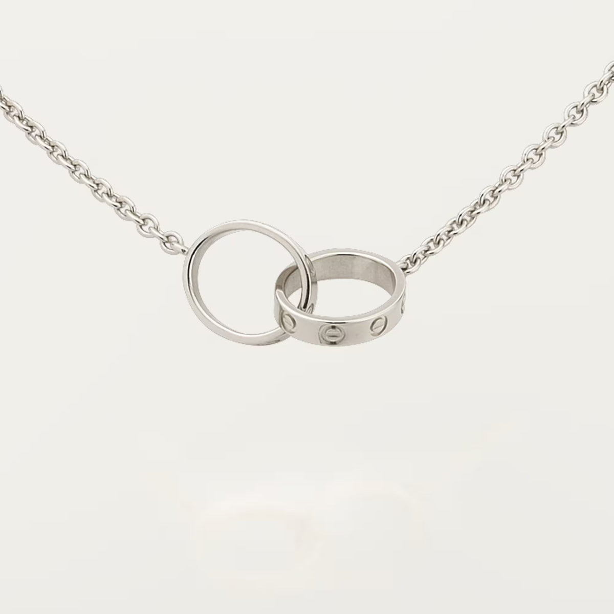 [Lumi Jewelry]LOVE DOUBLE RING NECKLACE