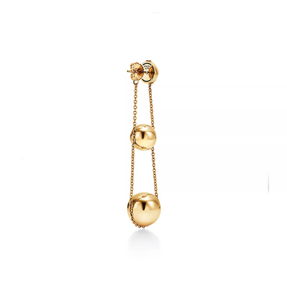 [Lumi Jewelry]TRIPLE DROP GOLD EARRINGS
