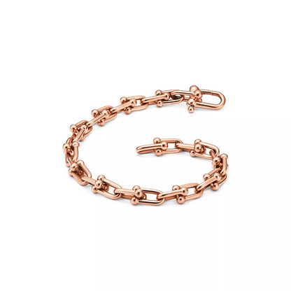 [Lumi Jewelry]HARDWEAR SMALL LINK 26 MOTIF PINK GOLD BRACELET