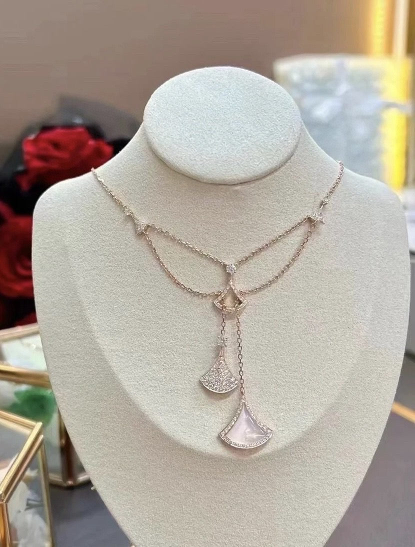 [Lumi Jewels]DREAM NECKLACE WHITE MOP FULL DIAMOND