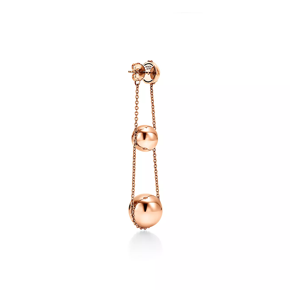 [Lumi Jewelry]TRIPLE DROP PINK GOLD EARRINGS