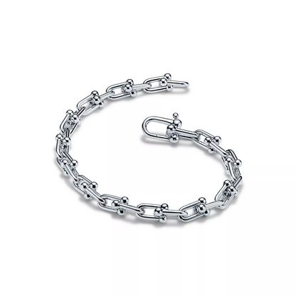 [Lumi Jewelry]HARDWEAR SMALL LINK 26 MOTIF SILVER BRACELET
