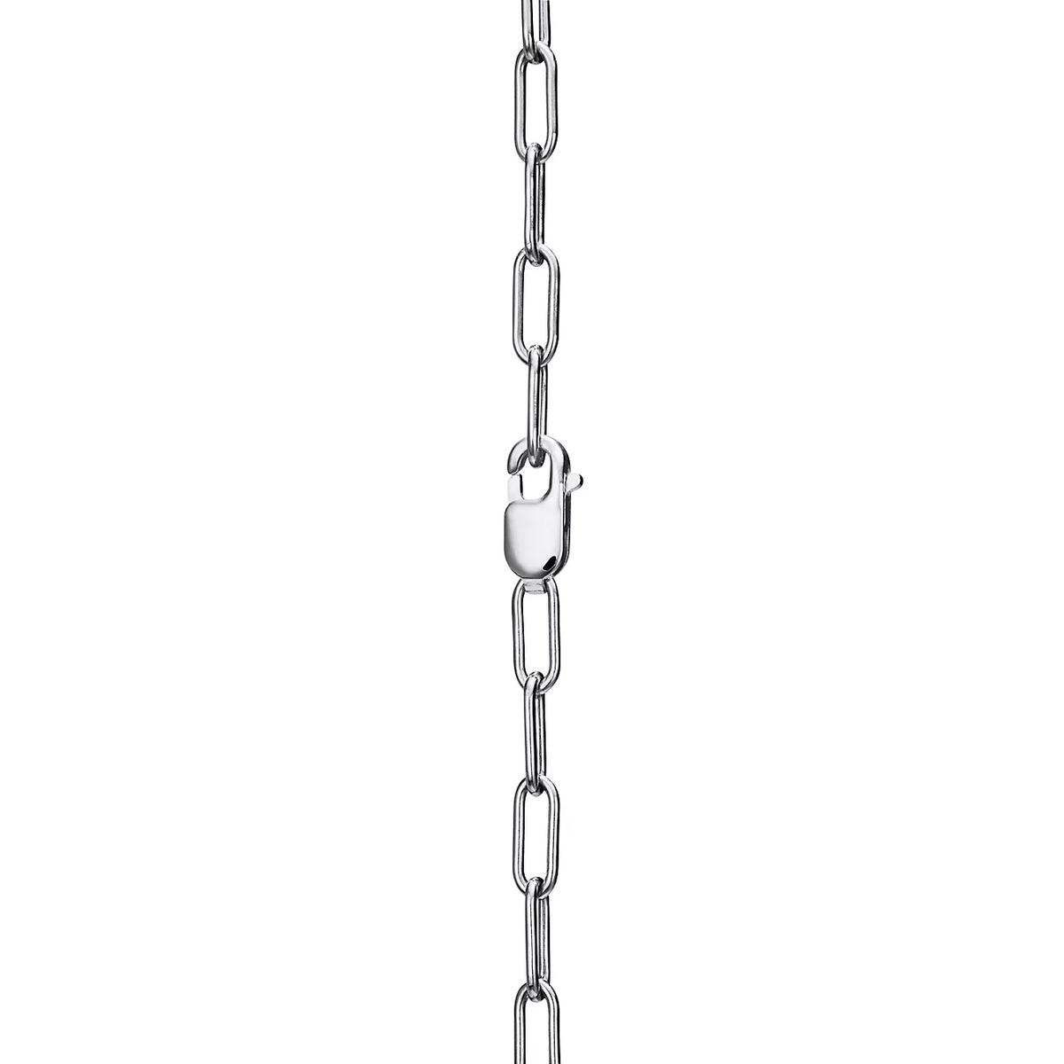 [Lumi Jewelry]LOCK NECKLACE MEDIUM PENDANT SILVER PAVED DIAMONDS