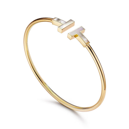 [Lumi Jewelry]T BRACELET 1.8MM MOP PINK GOLD