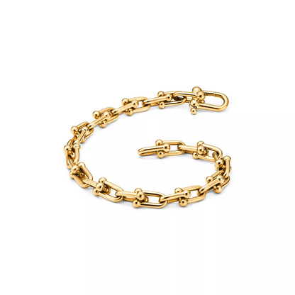 [Lumi Jewelry]HARDWEAR SMALL LINK 26 MOTIF GOLD BRACELET