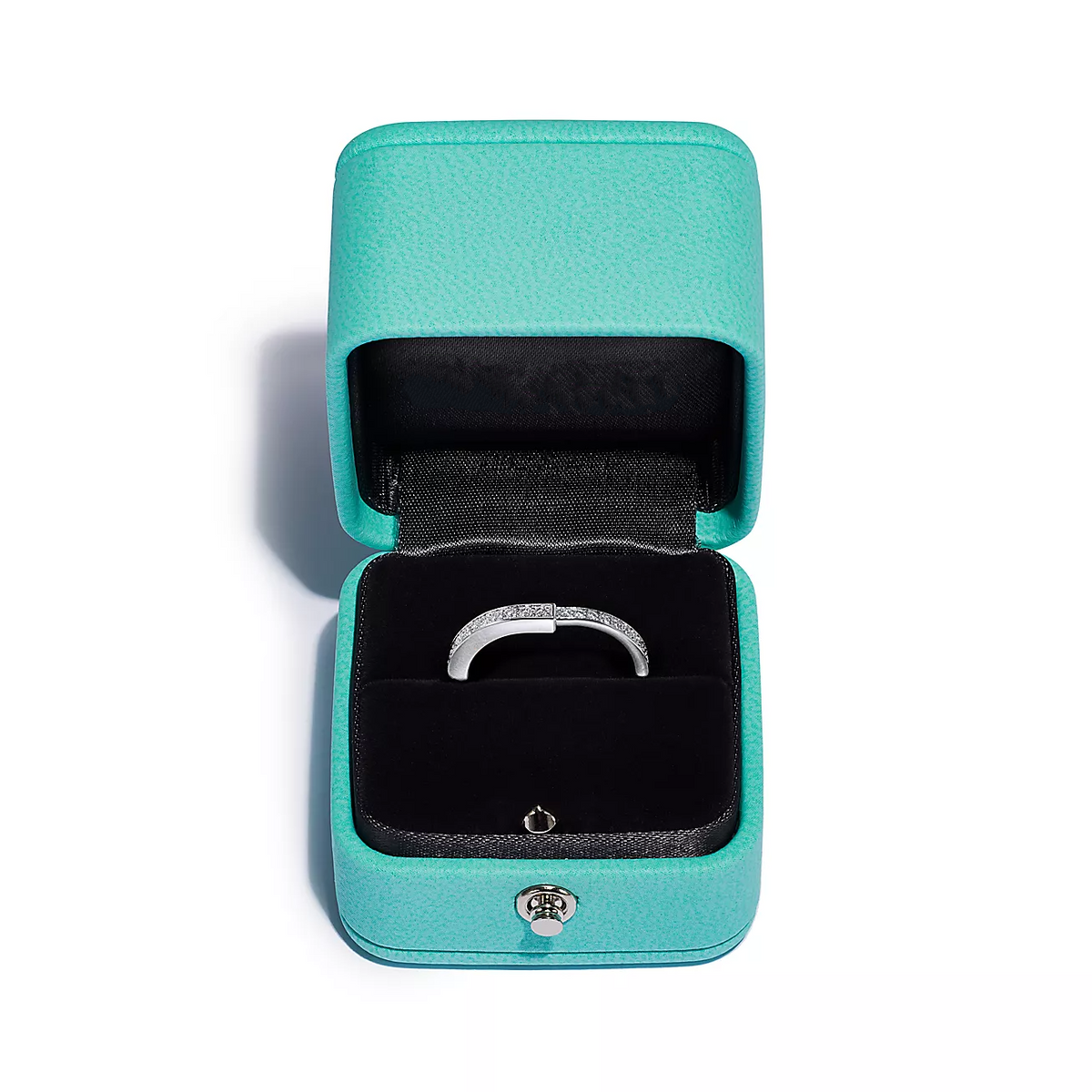 [Lumi Jewelry]LOCK RING SILVER DIAMOND PAVED