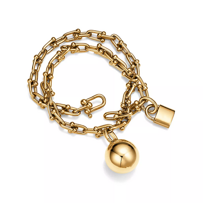 [Lumi Jewelry]HARDWEAR SMALL WRAP GOLD BRACELET