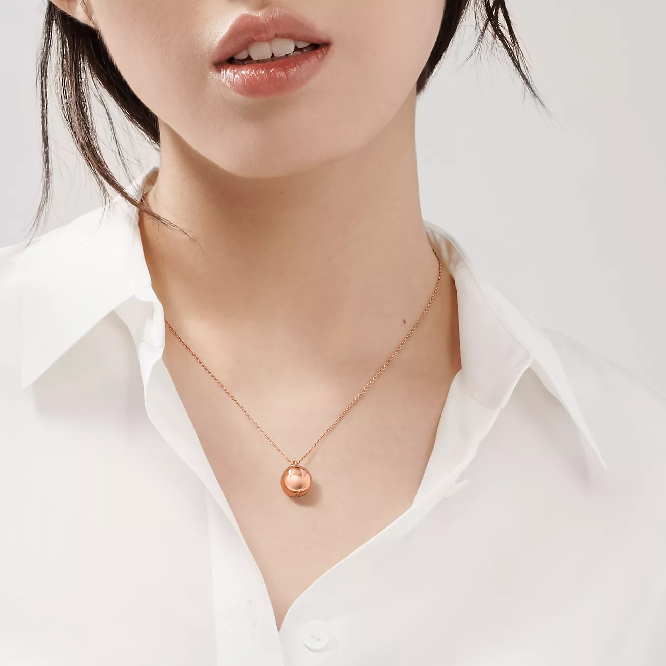 [Lumi Jewelry]BALL PENDANT 12.75MM NECKLACE