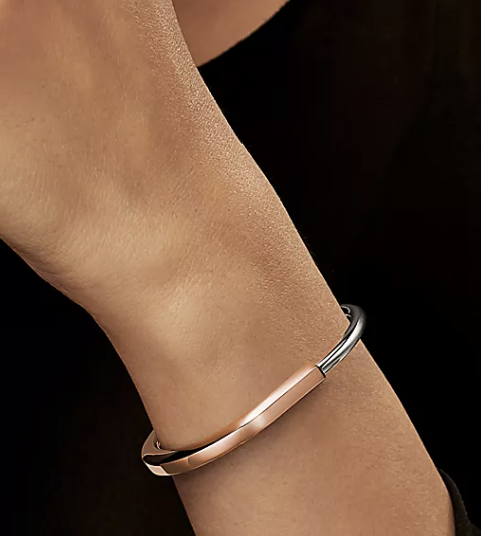 [Lumi Jewelry]LOCK BRACELET ROSE AND WHITE GOLD