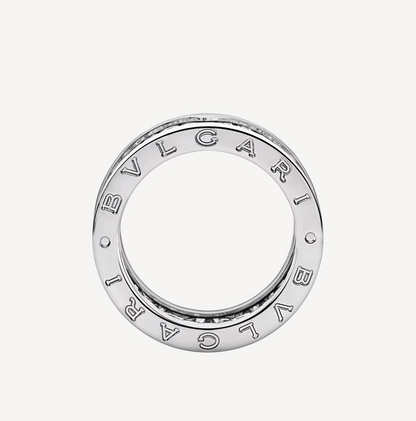 [Lumi Jewels]ZERO 1 WITH PAVED DIAMONDS ON THE SPIRAL RING