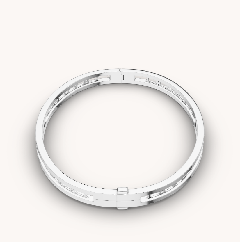 [Lumi Jewels]ZERO 1 SPIRAL LOGO SILVER BRACELET