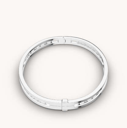 [Lumi Jewels]ZERO 1 SPIRAL LOGO SILVER BRACELET