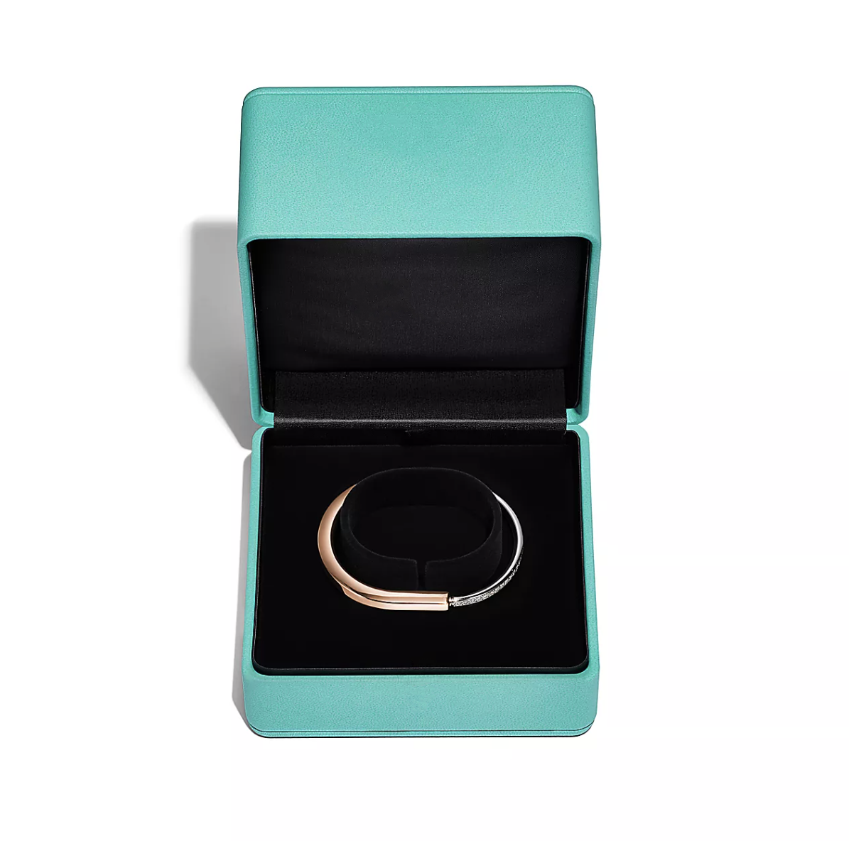 [Lumi Jewelry]LOCK BRACELET ROSE AND WHITE GOLD DIAMOND