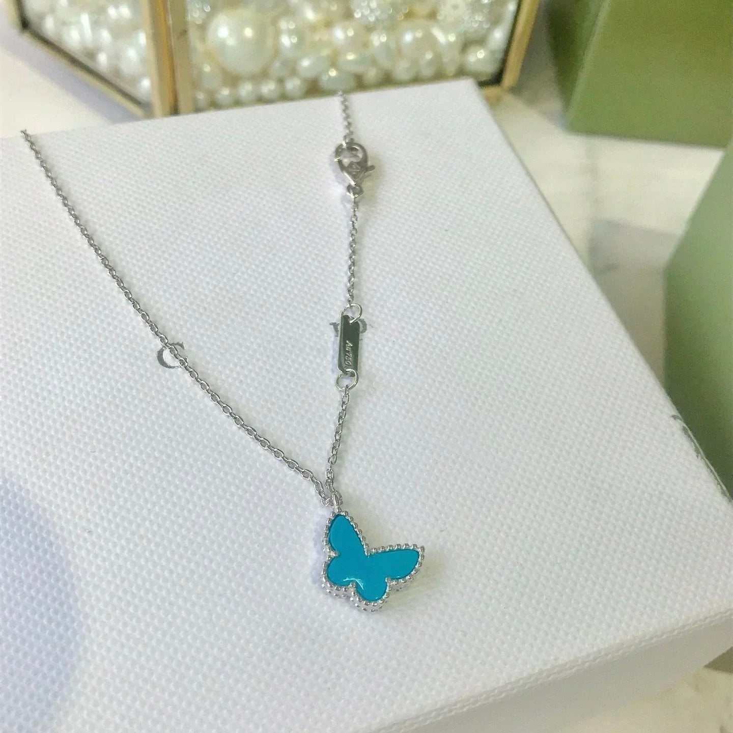 [Lumi Jewels]BUTTERFLY TURQUOISE BUTTERFLY BRACELET SILVER