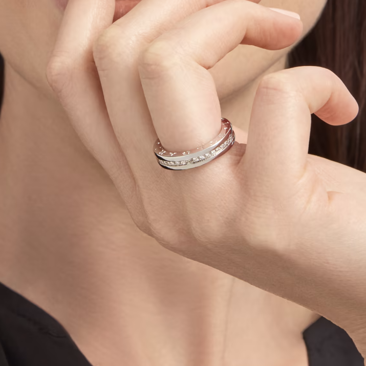 [Lumi Jewels]ZERO 1 ONE-BAND PAVED DIAMONDS ON THE SPIRAL RING