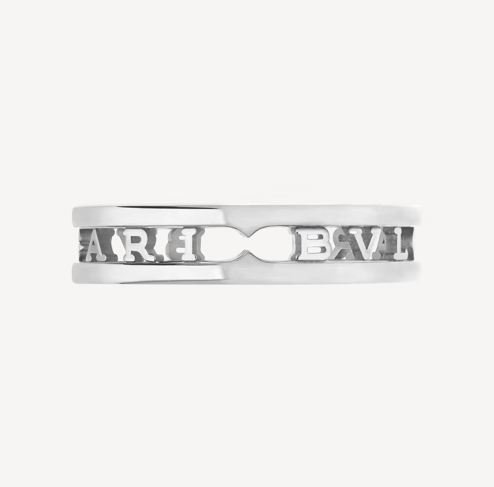 [Lumi Jewels]ZERO 1 ONE-BAND WITH OPENWORK LOGO SPIRAL RING