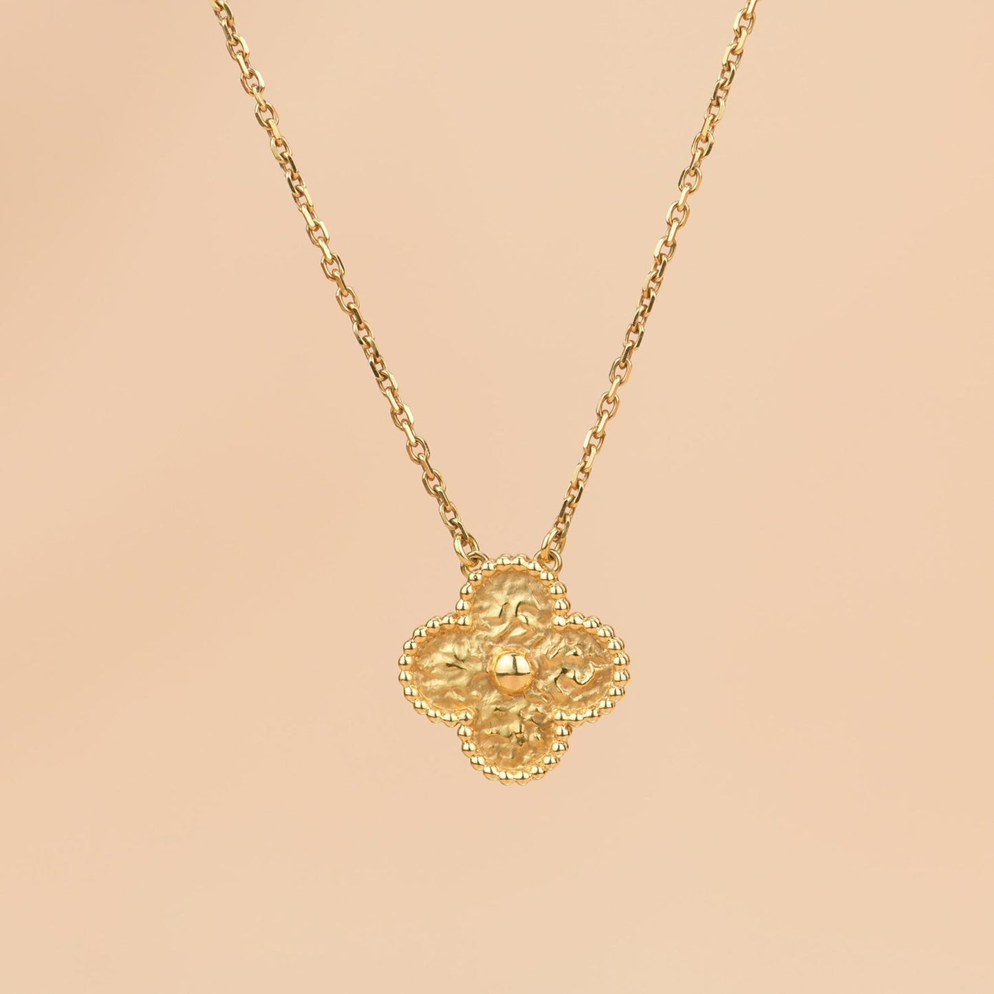[Lumi Jewels]CLOVER 15MM  BRONZING NECKLACE