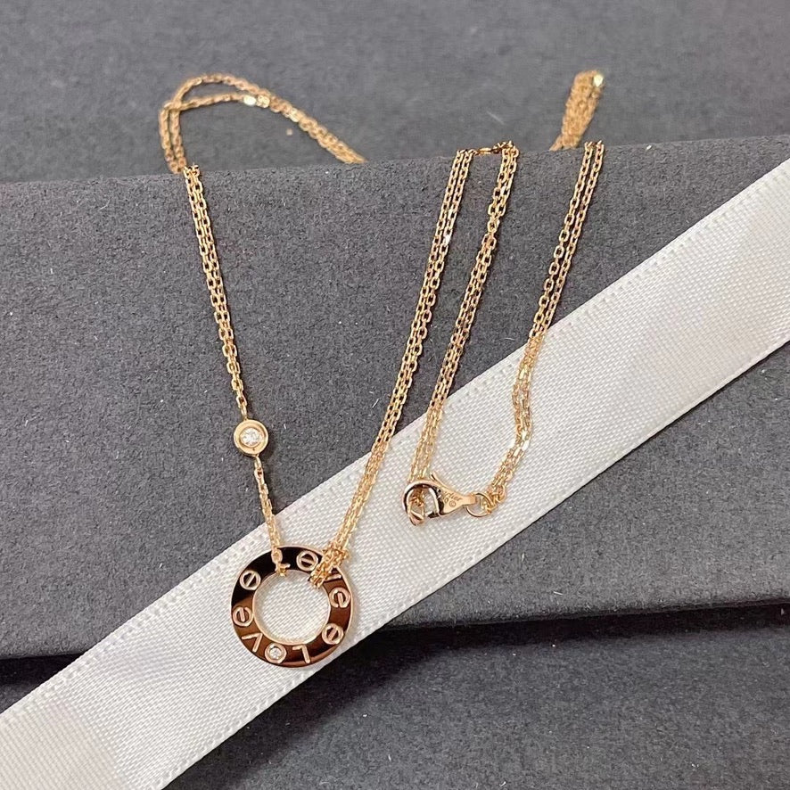 [Lumi Jewels]LOVE NECKLACE 16MM 2 DIAMONDS
