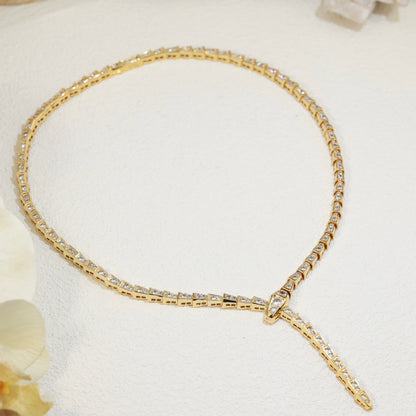 [Lumi Jewels]SERPENTI NECKLACE SILVER DIAMOND