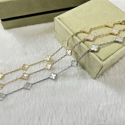 [Lumi Jewels]CLOVER 6 MOTIF WHITE MOP BRACELET