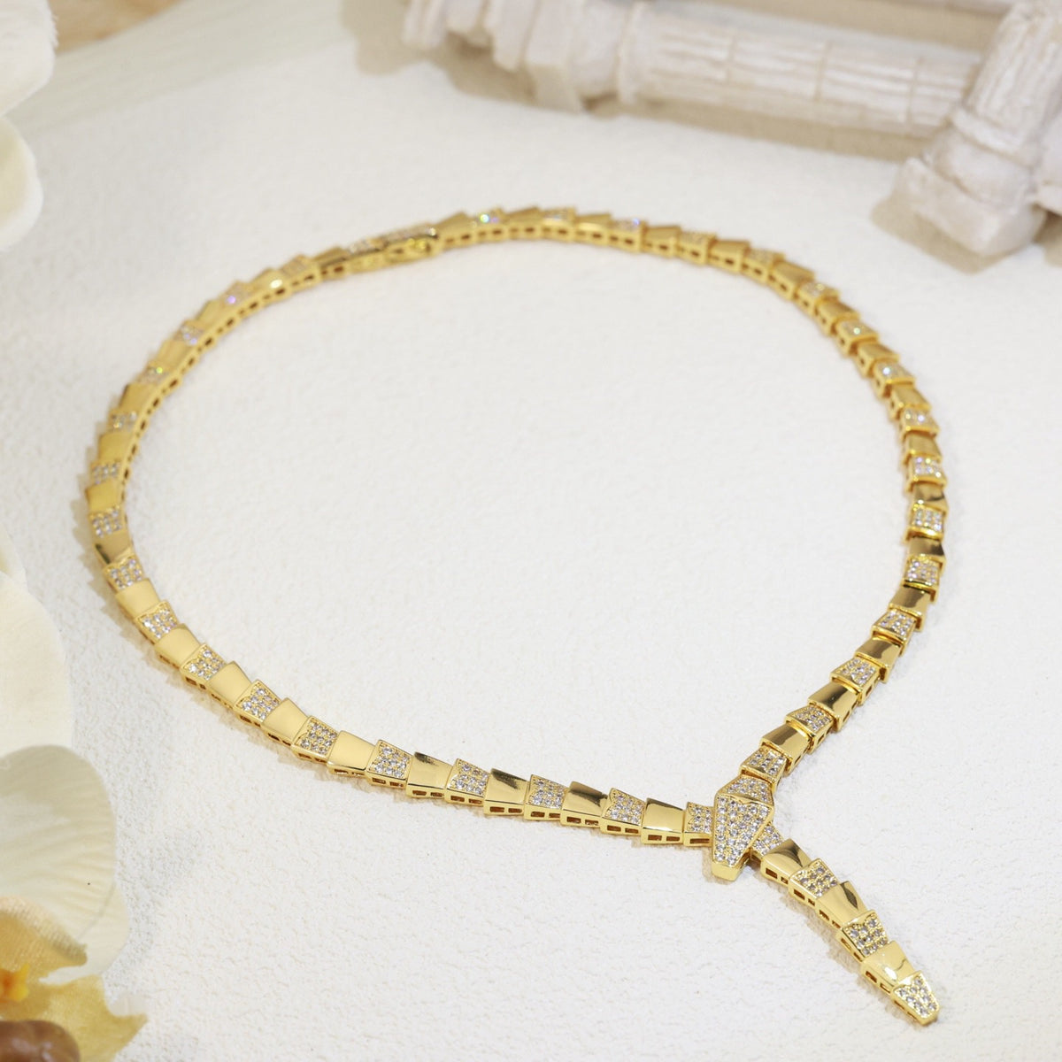[Lumi Jewelry]Serpenti Viper Necklace Semi‑pavé