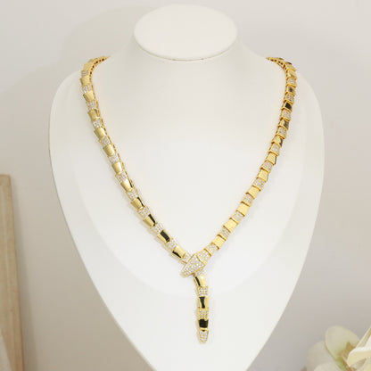 [Lumi Jewelry]Serpenti Viper Necklace Semi‑pavé