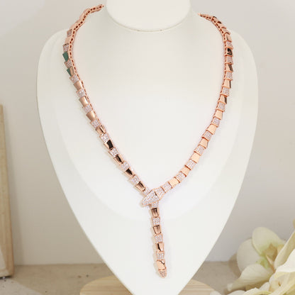[Lumi Jewelry]Serpenti Viper Necklace Semi‑pavé