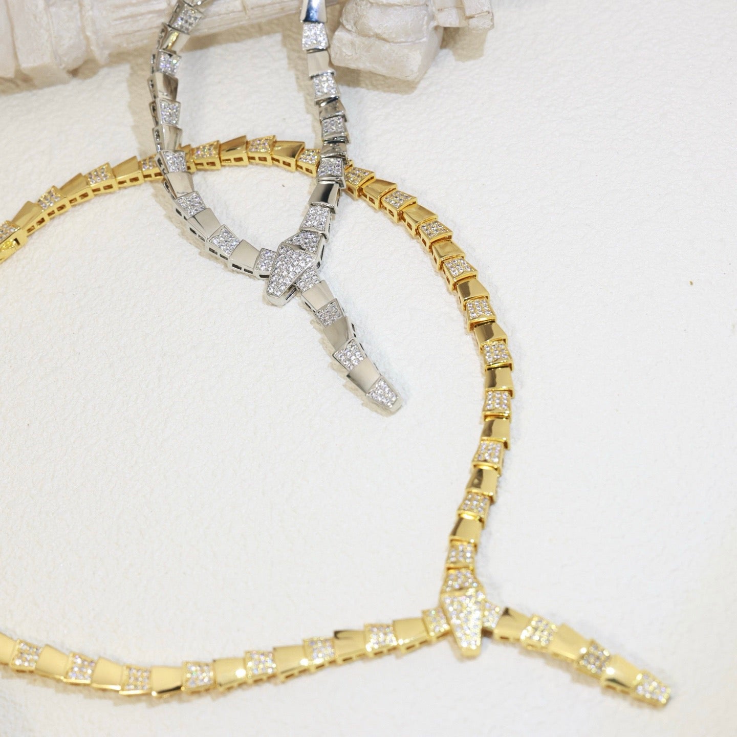[Lumi Jewelry]Serpenti Viper Necklace Semi‑pavé
