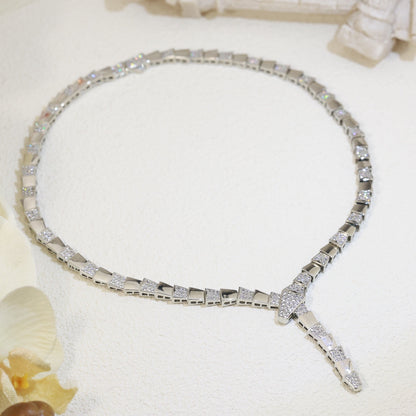 [Lumi Jewelry]Serpenti Viper Necklace Semi‑pavé