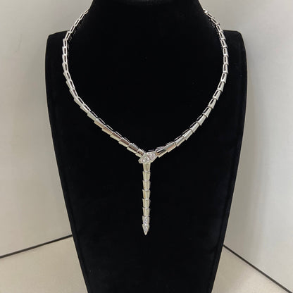 [Lumi Jewelry]Serpenti Viper Necklace Pavé‑encrusted snake head & tail