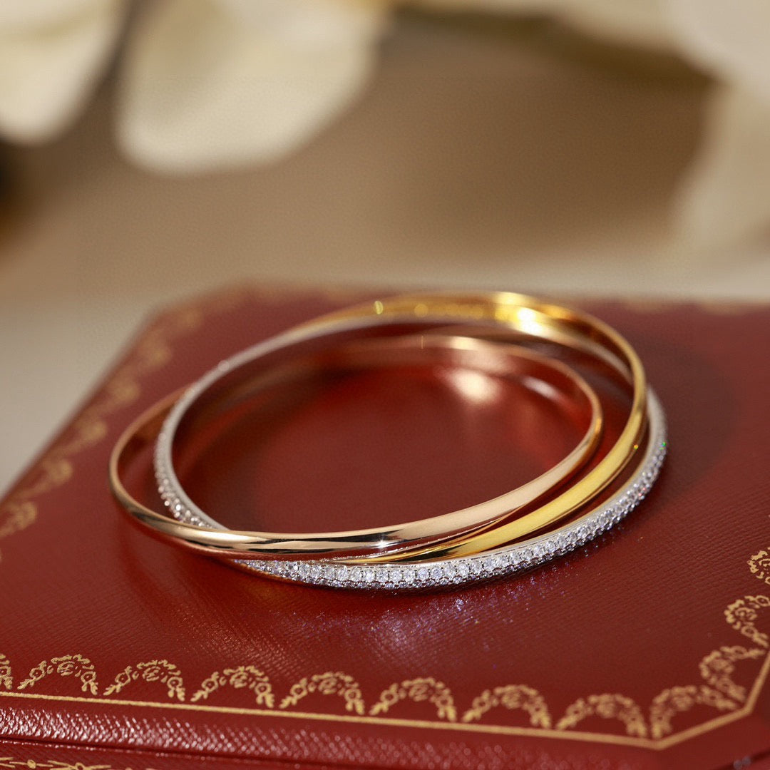 [Lumi Jewels]TRINITY TRICOLORED GOLD THREE-RING BRACELET