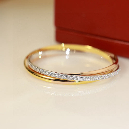 [Lumi Jewels]TRINITY TRICOLORED GOLD THREE-RING BRACELET