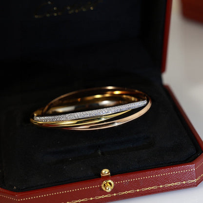 [Lumi Jewels]TRINITY TRICOLORED GOLD THREE-RING BRACELET
