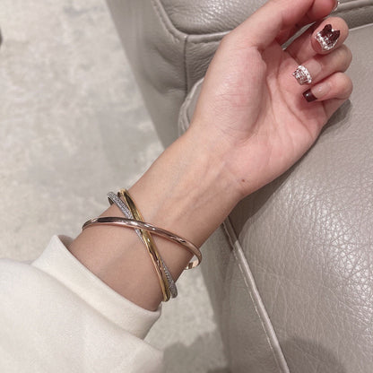 [Lumi Jewels]TRINITY TRICOLORED GOLD THREE-RING BRACELET