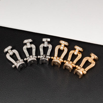 [Lumi Jewels]FORCE LARGE HORSESHOE FULL DIAMOND BRACELET SILVER